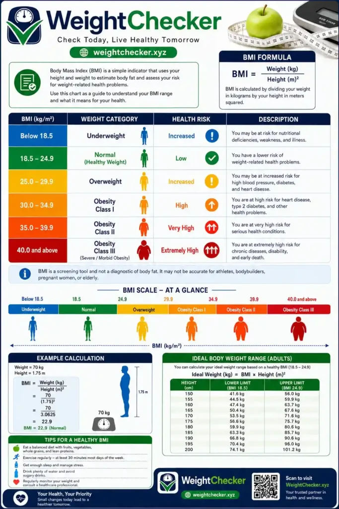 BMI Chart for Adults